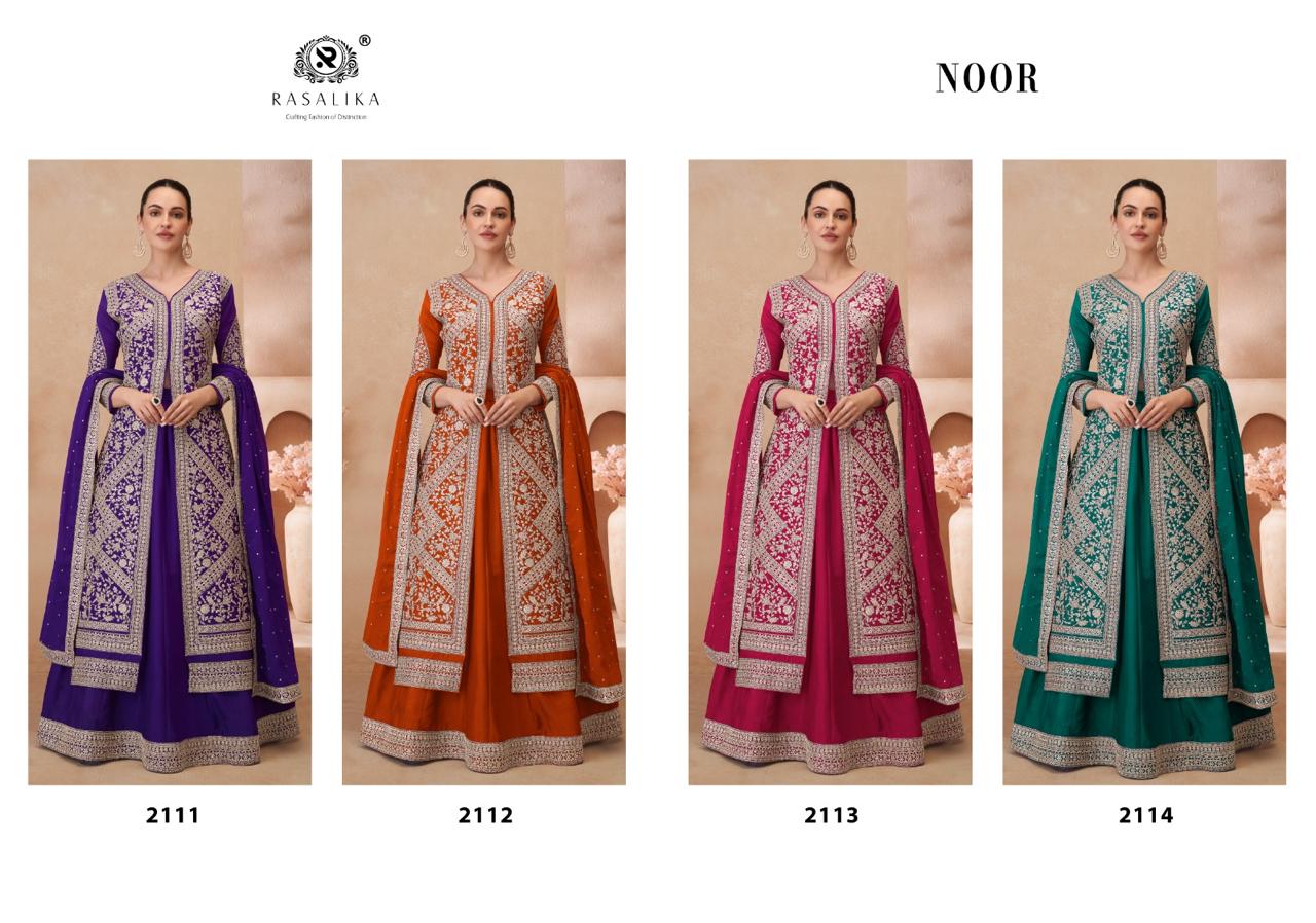 Noor By Rasalika Chinon Silk Readymade Suits Orders In India